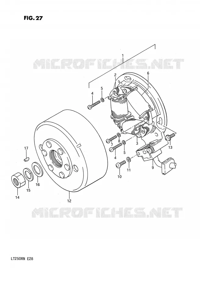 IGNITION (MODEL F/G) Suzuki QUAD 250 QUADRACER 1985  LT250RF(E28)