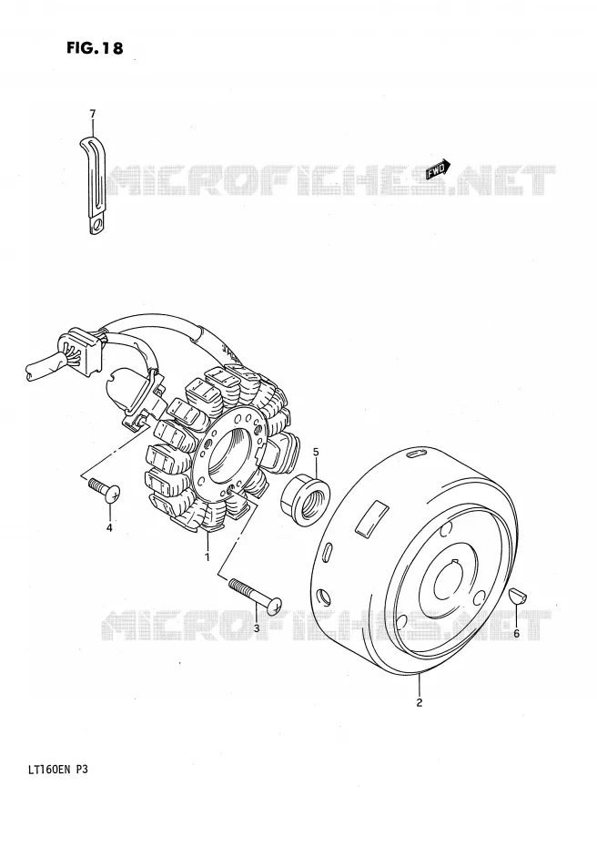 IGNITION Suzuki QUAD 160 QUADRUNNER 1990  LT160EL(P3)