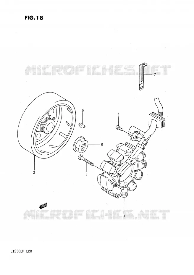 IGNITION Suzuki QUAD 230 QUADSPORT 1993  LT230EP(E28)