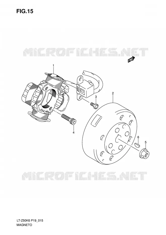 IGNITION Suzuki QUAD 50 QUADSPORT 2014  LT-Z50L0(P19)