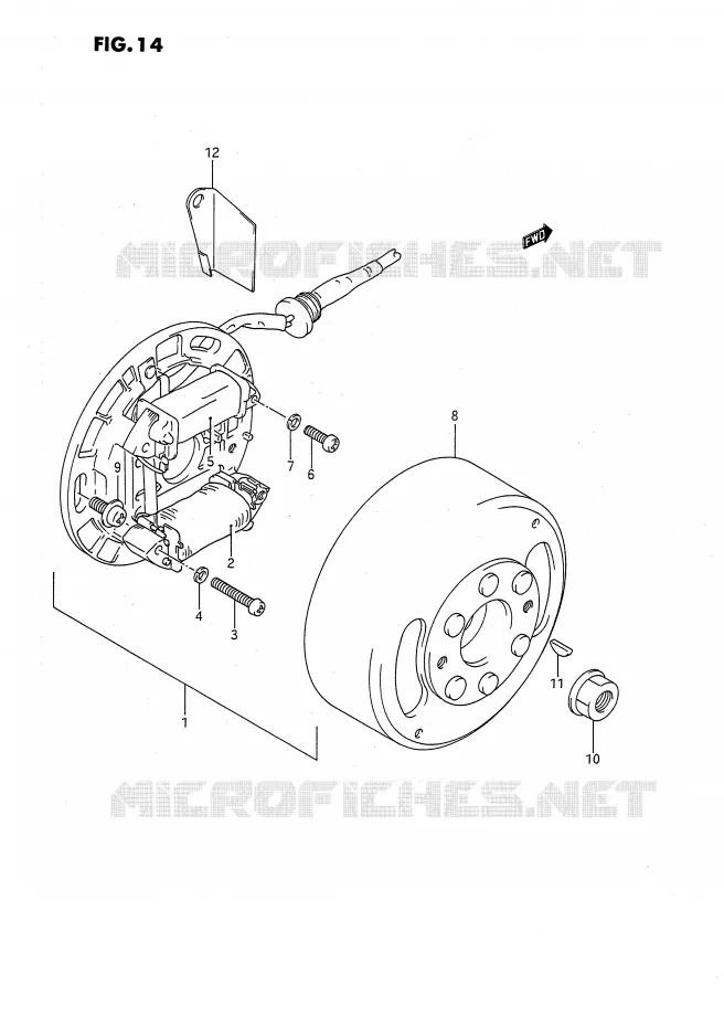 IGNITION Suzuki QUAD 80 QUADSPORT 1989  LT80K(P1)