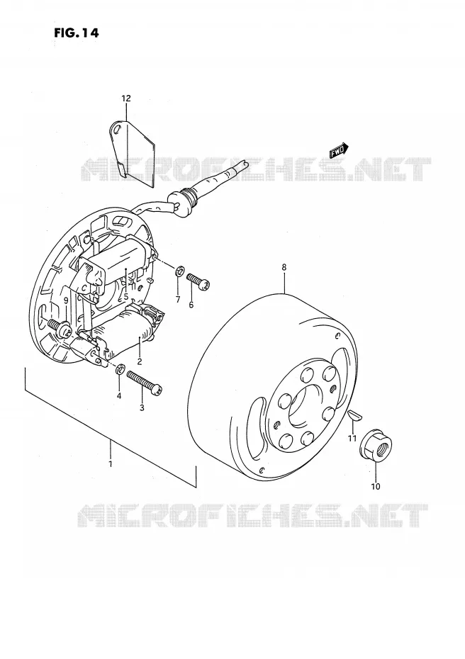 IGNITION Suzuki QUAD 80 QUADSPORT 1989  LT80K(P28)