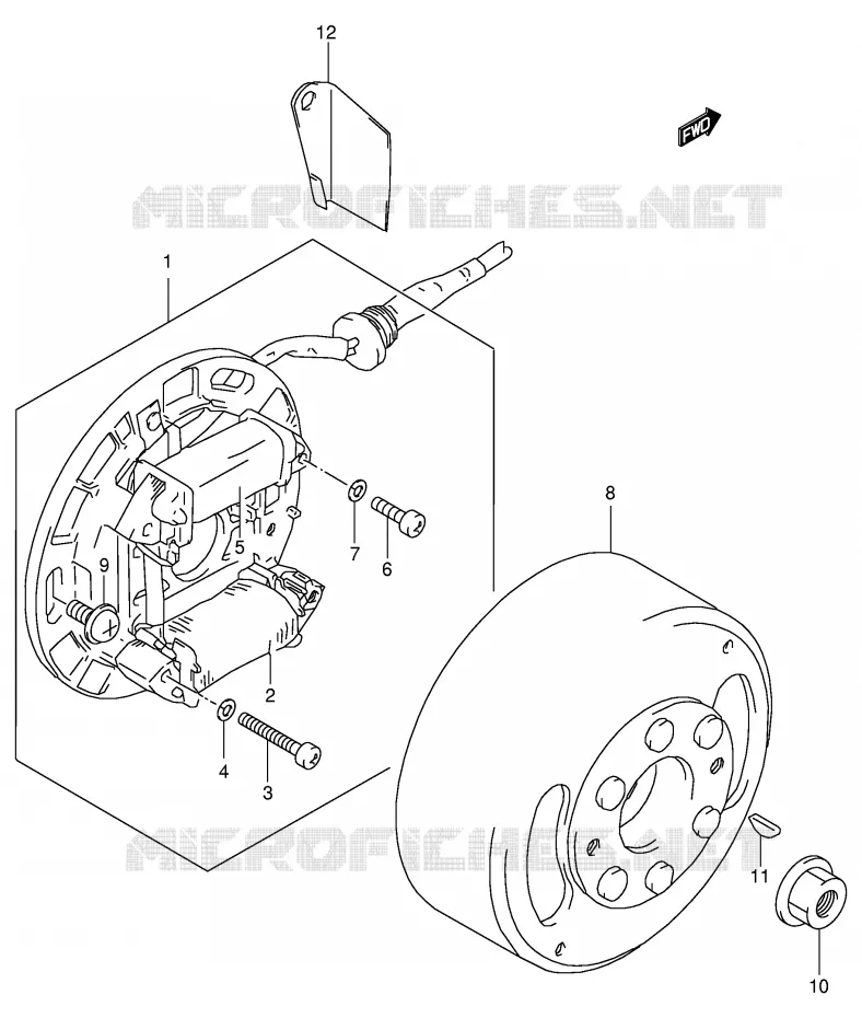 IGNITION Suzuki QUAD 80 QUADSPORT 2004  LT80K4(P3/P28)