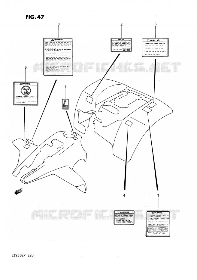 LABEL Suzuki QUAD 230 QUADSPORT 1992  LT230EN(E28)