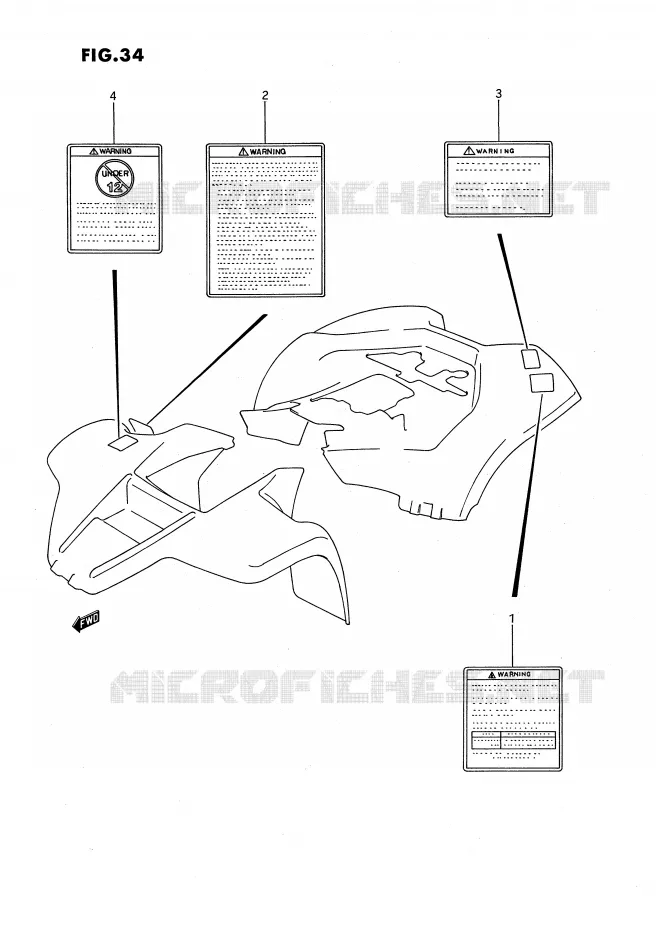 LABEL Suzuki QUAD 80 QUADSPORT 1994  LT80R(P3)