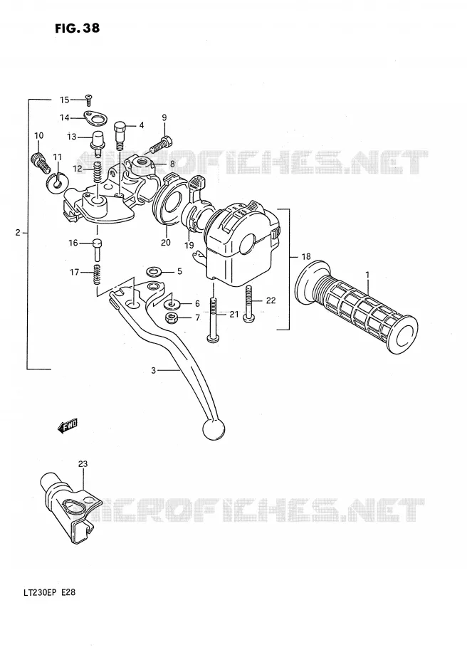 LEFT  HANDLE SWITCH Suzuki QUAD 230 QUADSPORT 1992  LT230EN(E28)