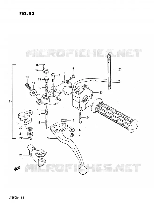 LEFT SWITCH - HANDGRIP Suzuki QUAD 250 QUADRACER 1989  LT250RK(E3)