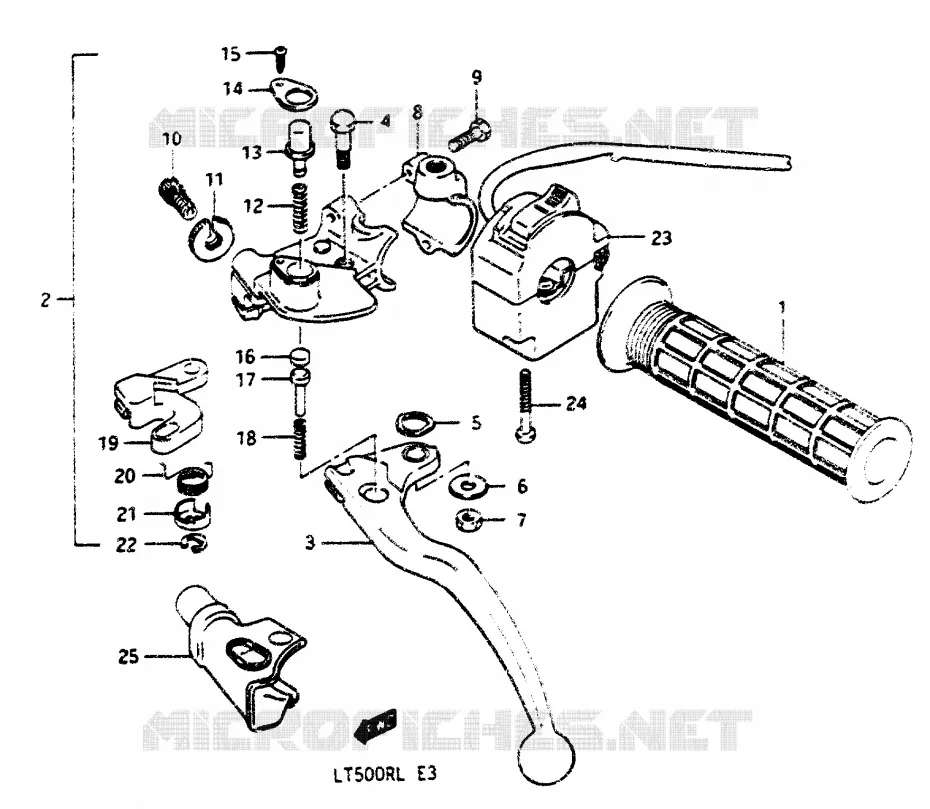 LEFT SWITCH - HANDGRIP Suzuki QUAD 500 QUADRACER 1990  LT500RL(H/J/K/L)
