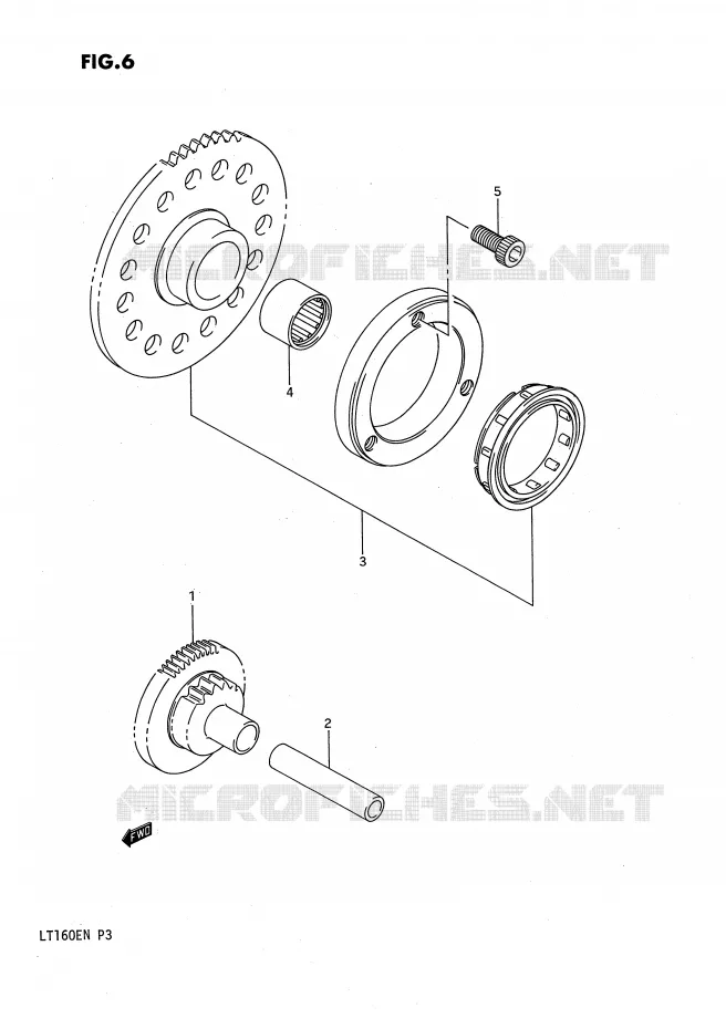 STARTER MOTOR CLUTCH Suzuki QUAD 160 QUADRUNNER 1991  LT160EM(P3)