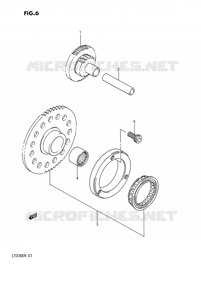 STARTER MOTOR CLUTCH Suzuki QUAD 230 QUADSPORT 1990  LT230EL(E1)