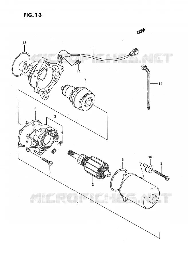 STARTER MOTOR Suzuki QUAD 80 QUADSPORT 1988  LT80J(P28)