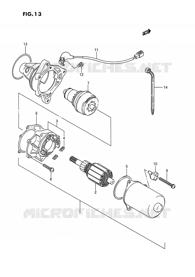 STARTER MOTOR Suzuki QUAD 80 QUADSPORT 1988  LT80J(P3)