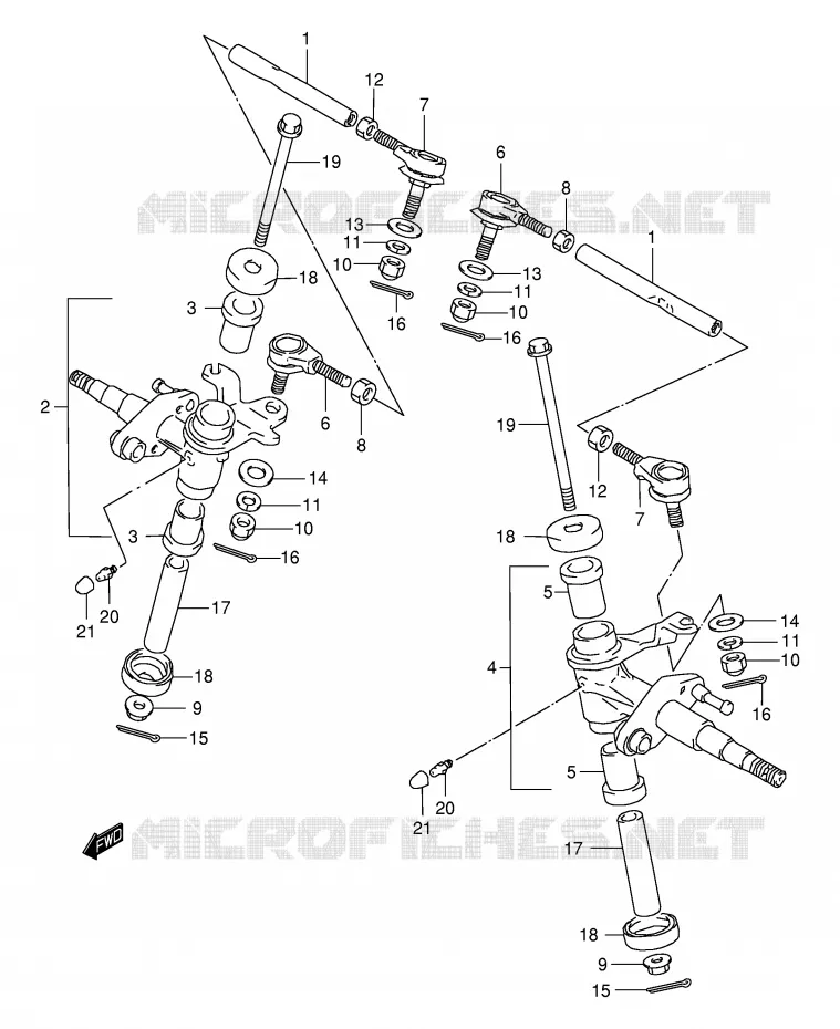 STEERING LINKAGE - HUB Suzuki QUAD 80 QUADSPORT 2004  LT80K4(P1)