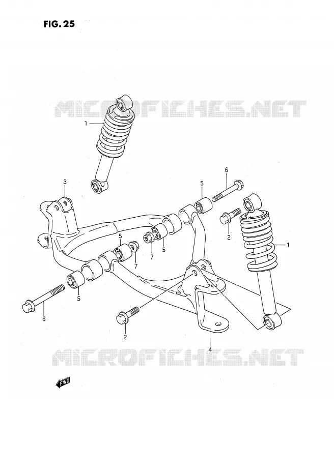 SUSPENSION ARM Suzuki QUAD 80 QUADSPORT 1991  LT80M(P1)