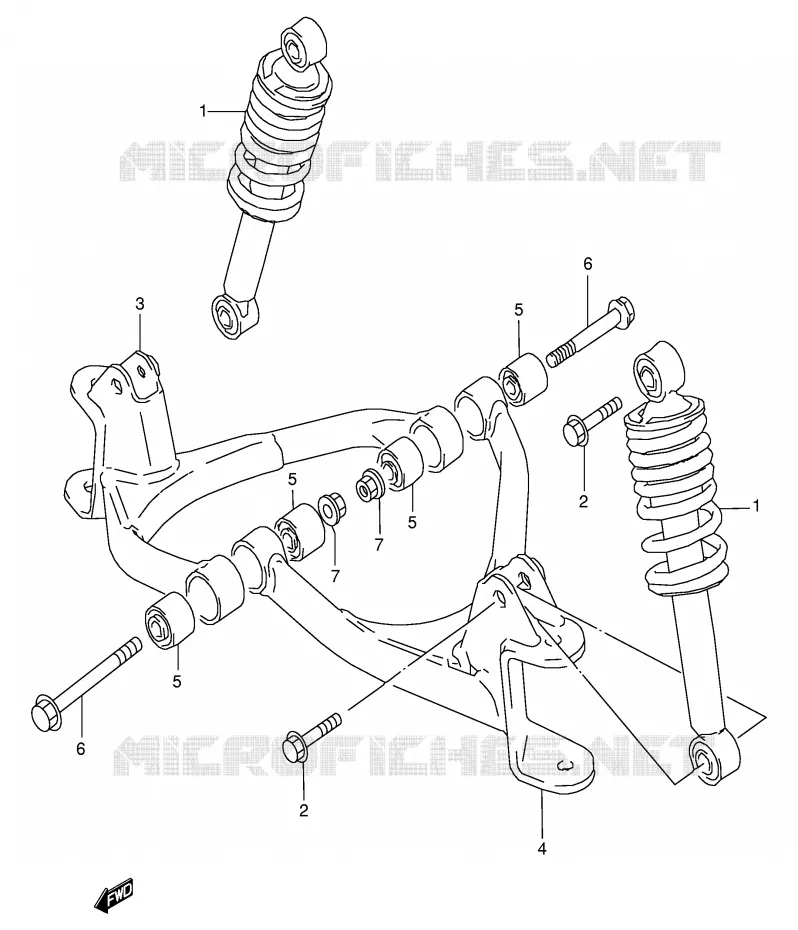 SUSPENSION ARM Suzuki QUAD 80 QUADSPORT 1998  LT80W(P3/P28)