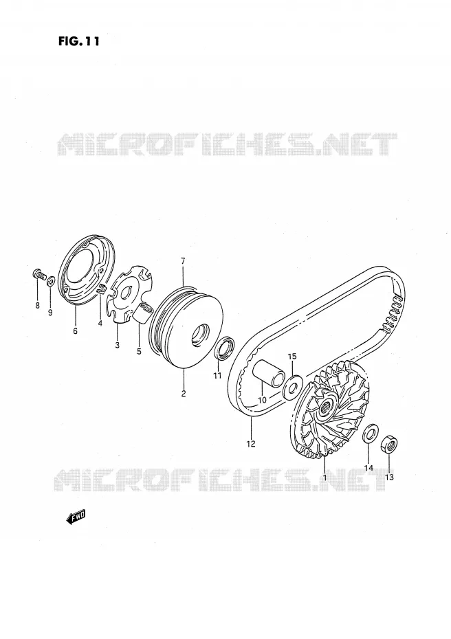 TRANSMISSION (1) Suzuki QUAD 80 QUADSPORT 1987  LT80H(P3)