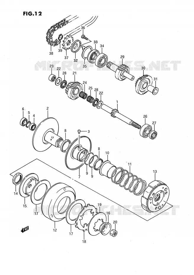 TRANSMISSION (2) Suzuki QUAD 80 QUADSPORT 1990  LT80L(P3)