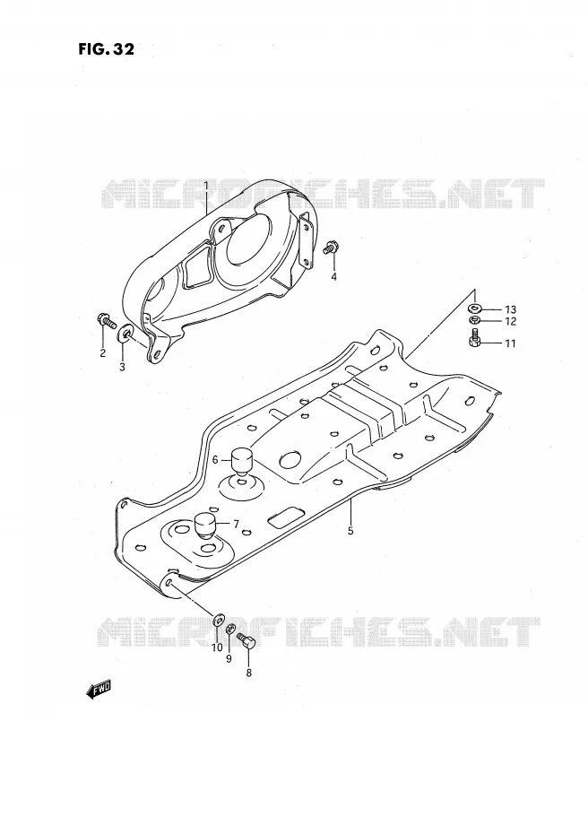 UNDERGUARD Suzuki QUAD 80 QUADSPORT 1989  LT80K(P28)