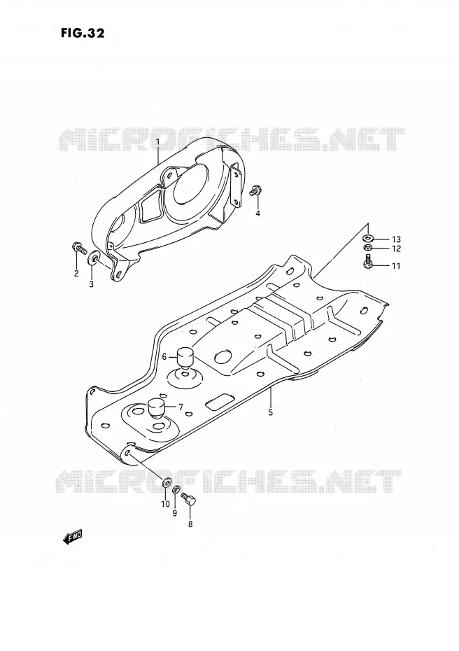 UNDERGUARD Suzuki QUAD 80 QUADSPORT 1994  LT80R(P1)