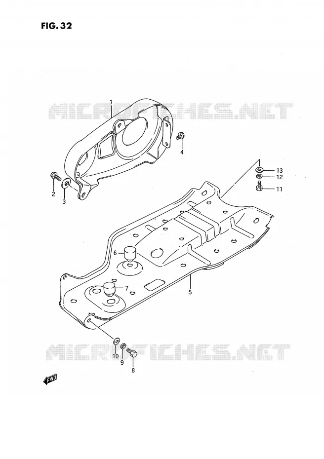 UNDERGUARD Suzuki QUAD 80 QUADSPORT 1995  LT80S(P3)