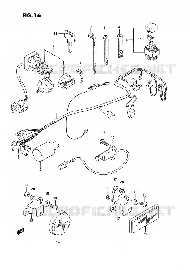 WIRING HARNESS Suzuki QUAD 80 QUADSPORT 1995  LT80S(P28)