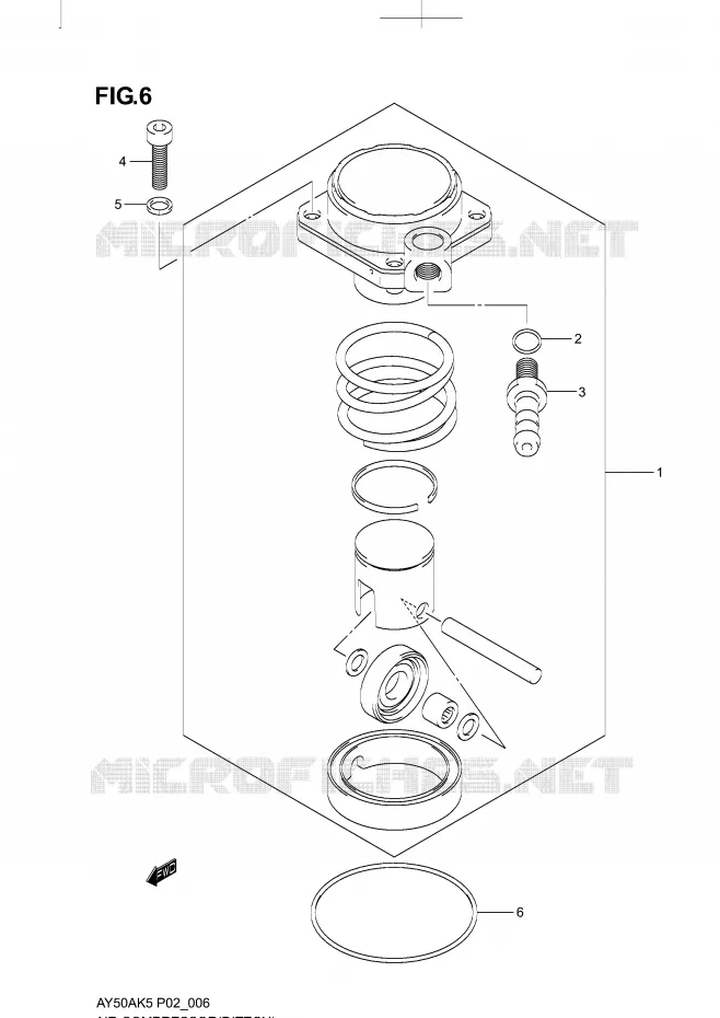 AIR COMPRESSOR (DITECH) Suzuki SCOOTER 50 KATANA 2005  AY50AK5
