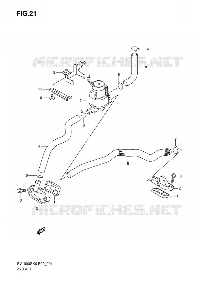 ANTI POLLUTION SYSTEM Suzuki MOTO 1000 SV 2007  SV1000S2K7(E2)