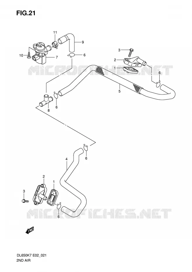 ANTI POLLUTION SYSTEM Suzuki MOTO 650 V-STROM 2007  DL650K7(E2)