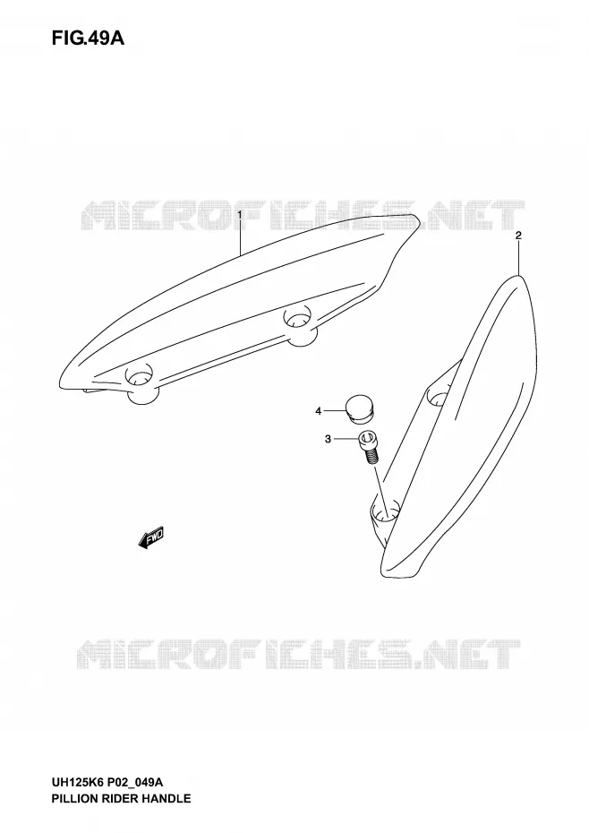 BACKREST (MODEL K3) Suzuki SCOOTER 125 BURGMAN 2006  UH125K6(P2)
