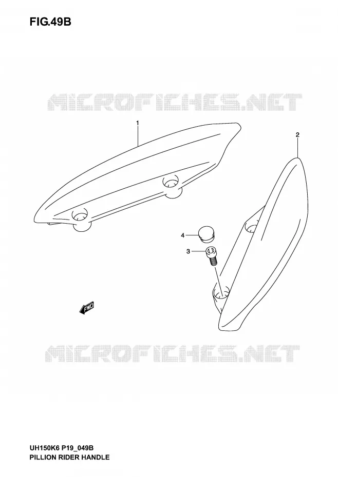 BACKREST (MODEL K4) Suzuki SCOOTER 150 BURGMAN 2006  UH150K6(P19)