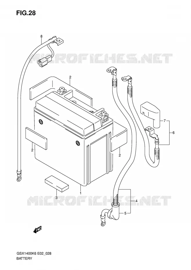 BATTERY Suzuki MOTO 1400 GSX 2006  GSX1400K6(E2)