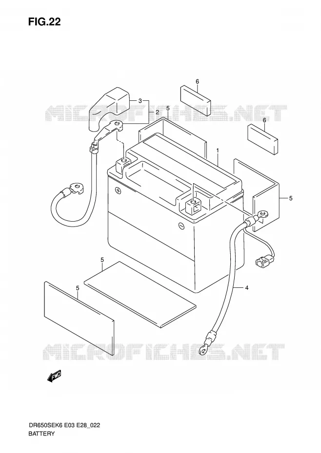 BATTERY Suzuki MOTO 650 DR 2009  DR650SEK9(E3/E28)