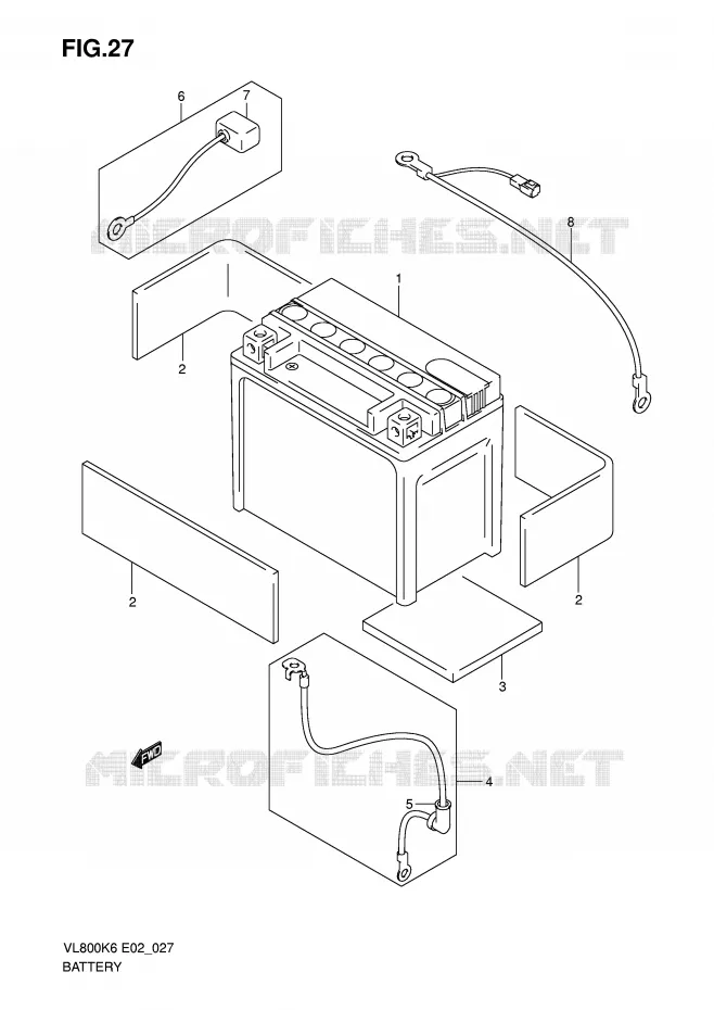 BATTERY Suzuki MOTO 800 VOLUSIA 2006  VL800UEK6(E2)
