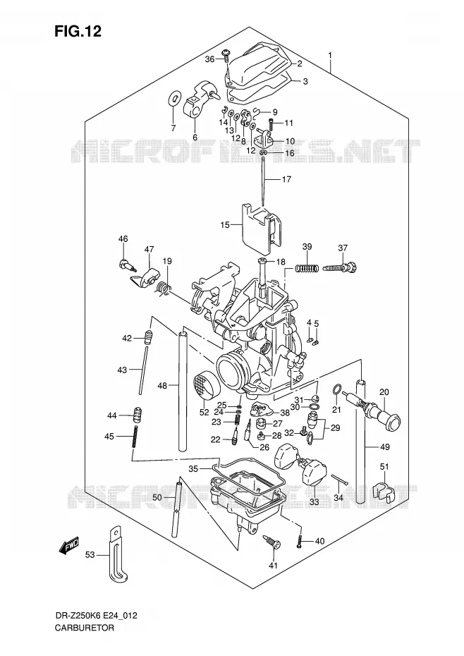 CARBURETOR Suzuki MOTO 250 DR-Z 2006  DR-Z250K6(E24)