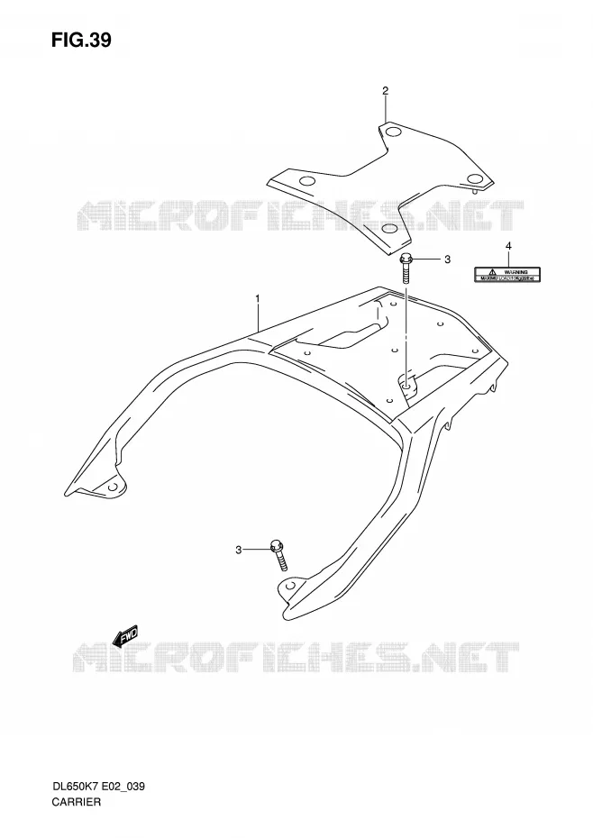CARRIER Suzuki MOTO 650 V-STROM 2010  DL650L0(E2)