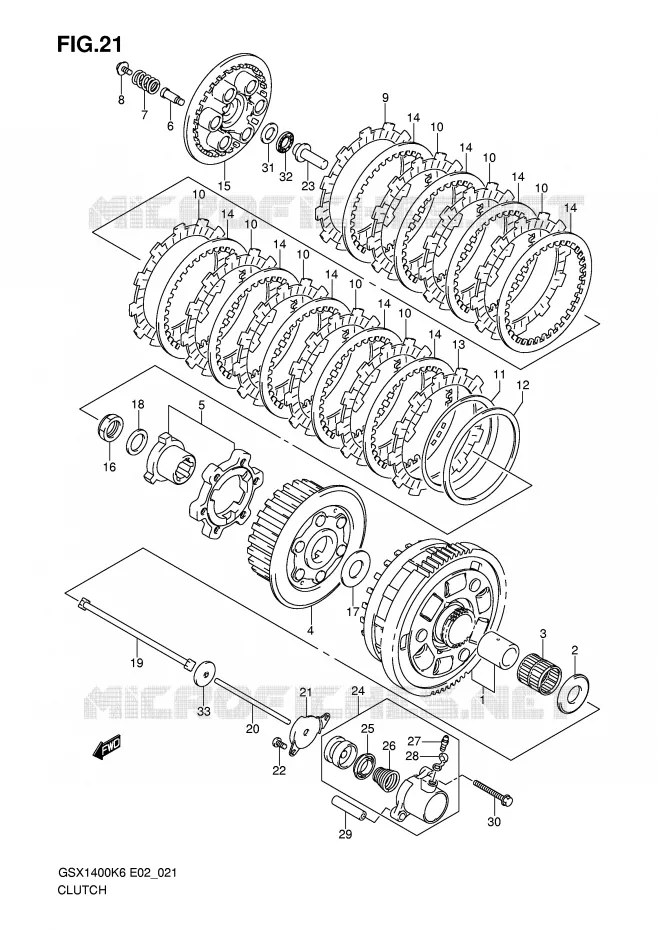 CLUTCH Suzuki MOTO 1400 GSX 2006  GSX1400K6(E2)