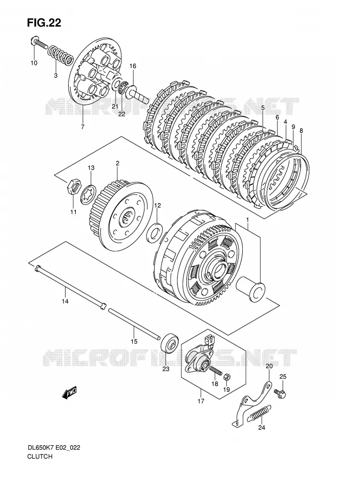 CLUTCH Suzuki MOTO 650 V-STROM 2007  DL650AK7(E2)