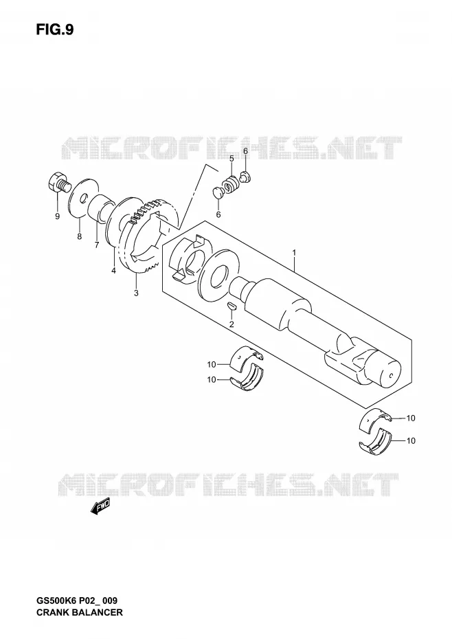 CRANKSHAFT BALANCER Suzuki MOTO 500 GS-F 2006  GS500FK6(P19)