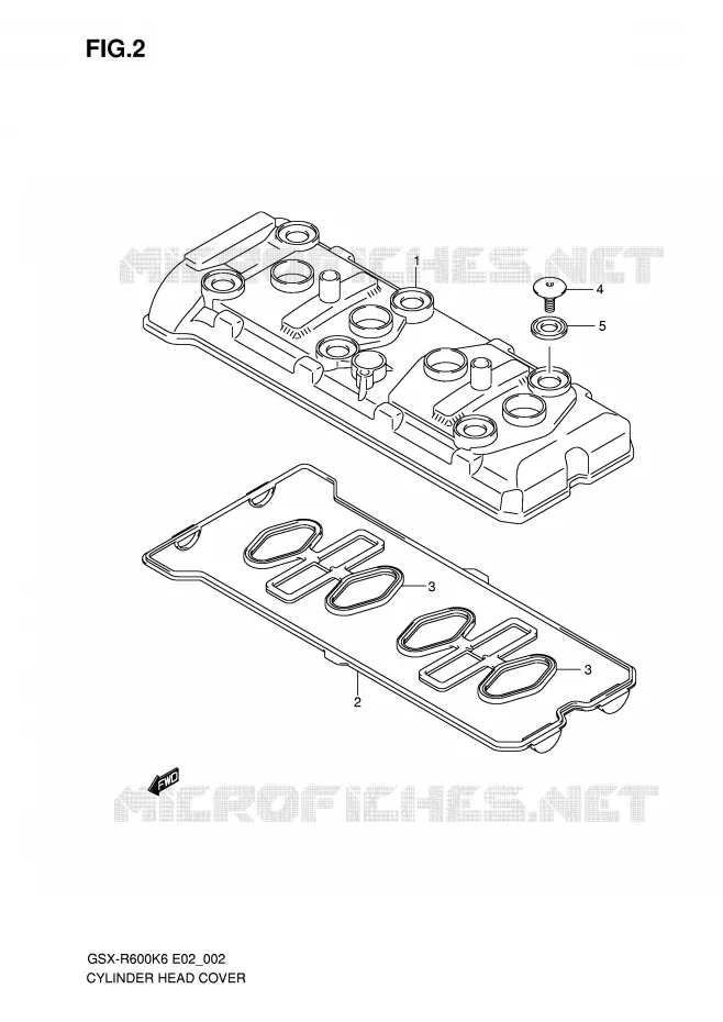 CYLINDER HEAD COVER Suzuki MOTO 600 GSX-R 2006  GSX-R600K6(E2)