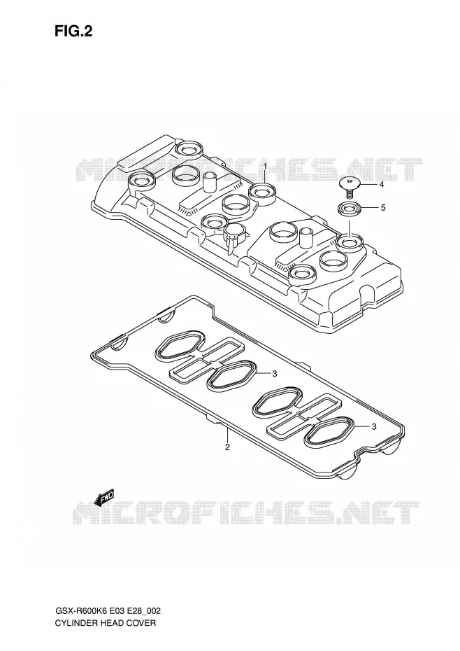 CYLINDER HEAD COVER Suzuki MOTO 600 GSX-R 2006  GSX-R600K6(E3/E28)