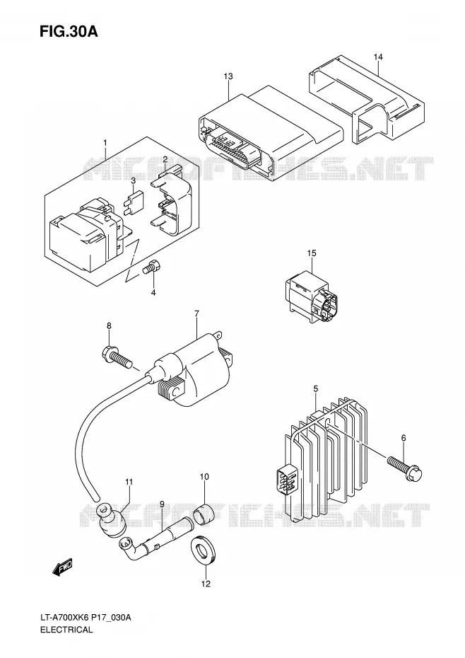 ELECTRICAL (F.NO.5SAAP41A 67110001~) Suzuki QUAD 700 KINGQUAD 2007  LT-A700XK7(P17)