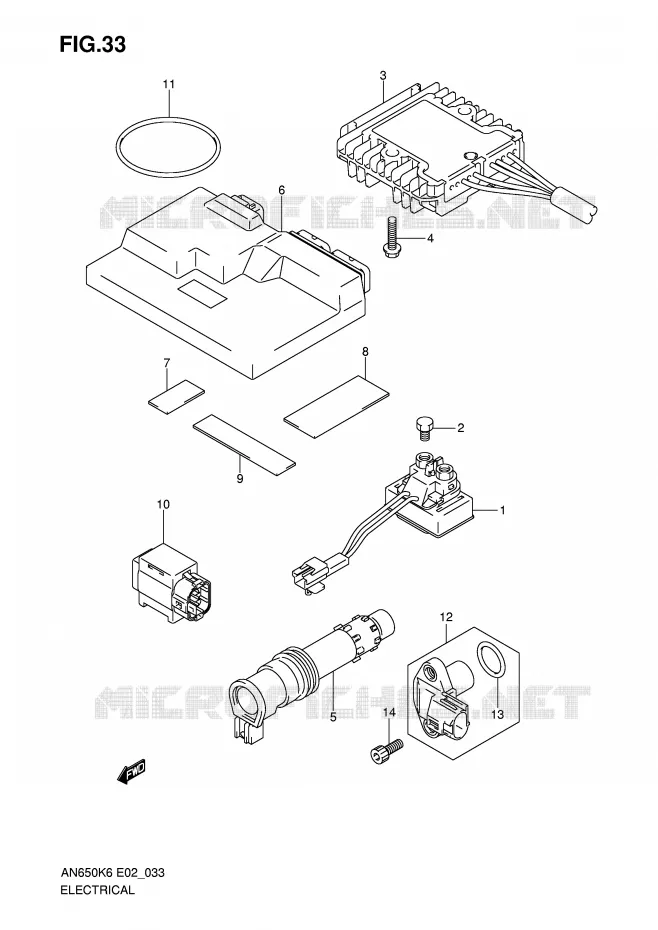 ELECTRICAL (MODEL K6/K7/K8/K9) Suzuki SCOOTER 650 BURGMAN 2006  AN650K6(E2)