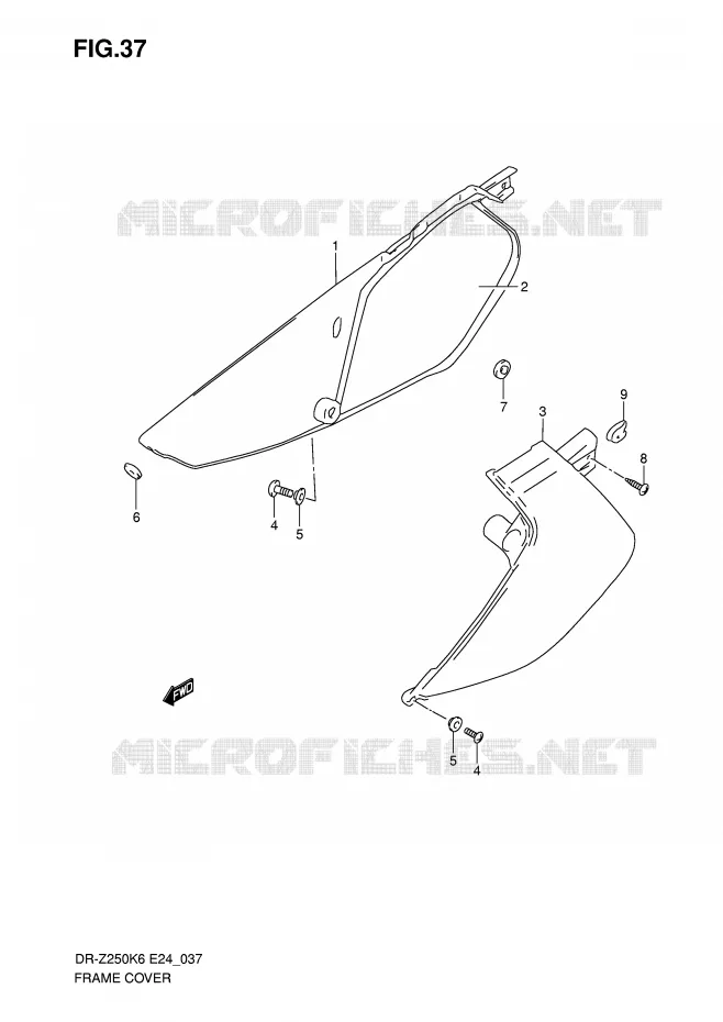 FAIRING Suzuki MOTO 250 DR-Z 2007  DR-Z250K7(E24)