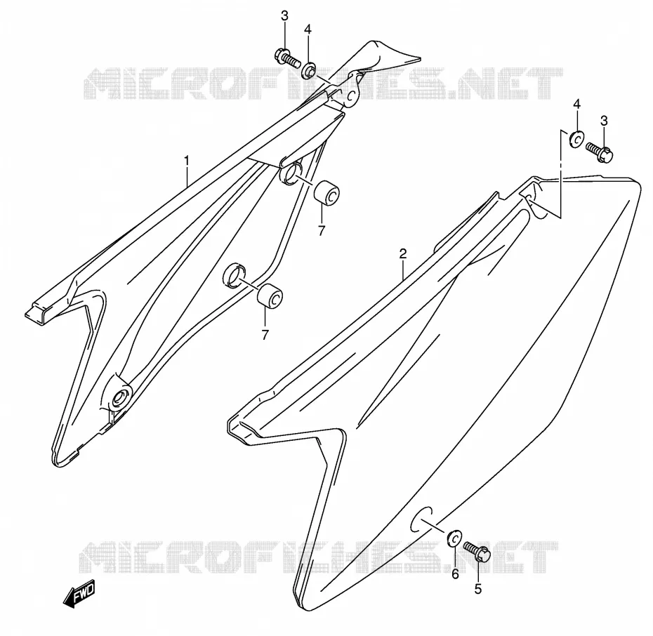 FAIRING Suzuki MOTO 450 RM-Z 2007  RM-Z450ZK7(E3/E28)