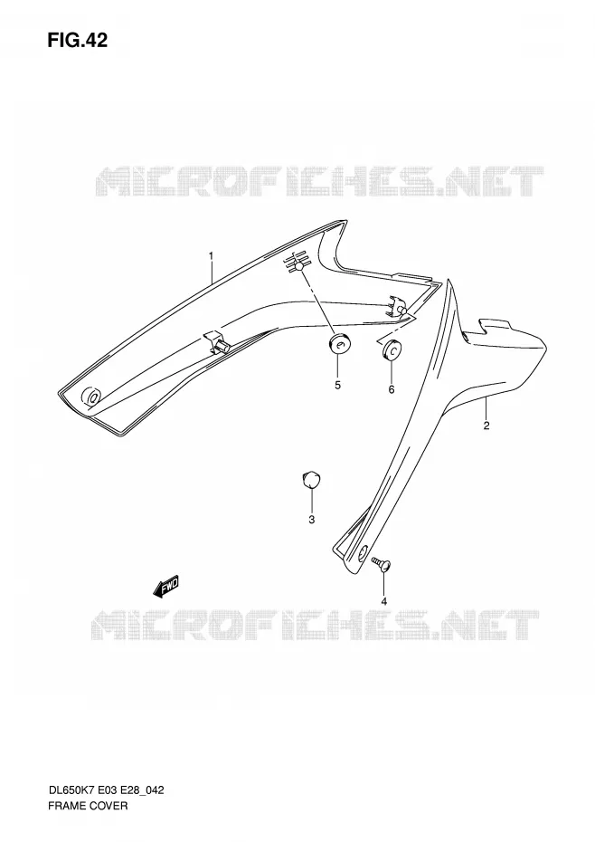 FAIRING Suzuki MOTO 650 V-STROM 2010  DL650AL0(E3/E28)