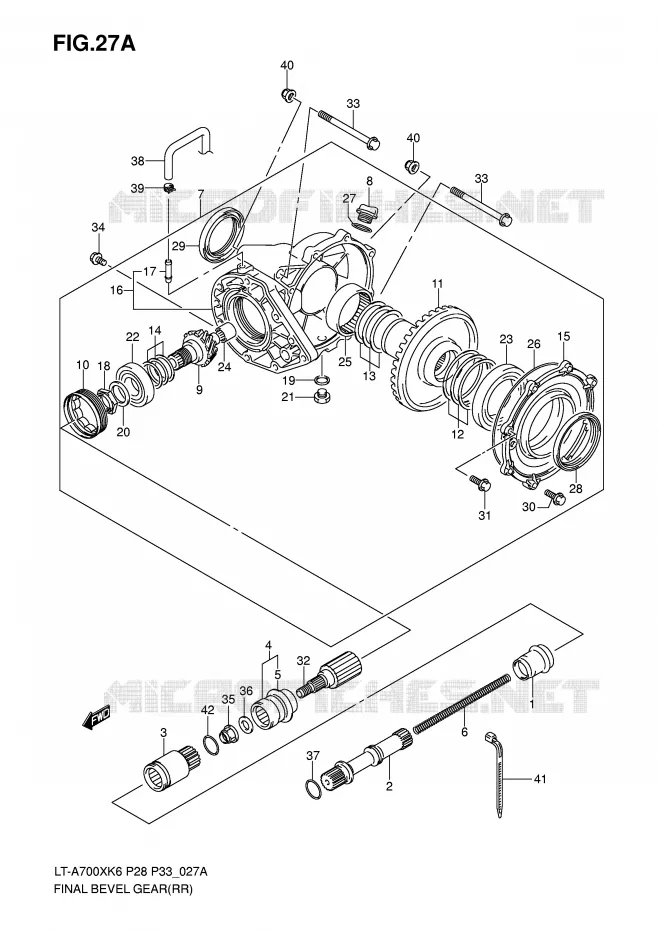 FINAL BEVEL GEAR (REAR)(MODEL K6 F.NO.5SAAP41 67110001~) Suzuki QUAD 700 KINGQUAD 2007  LT-A700XK7(P28/P33)