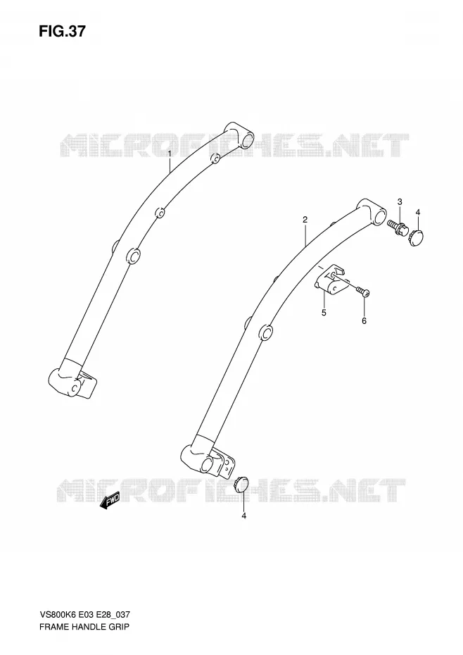FRAME HANDLE GRIP Suzuki MOTO 800 INTRUDER 2009  VS800K9(E3/E28)