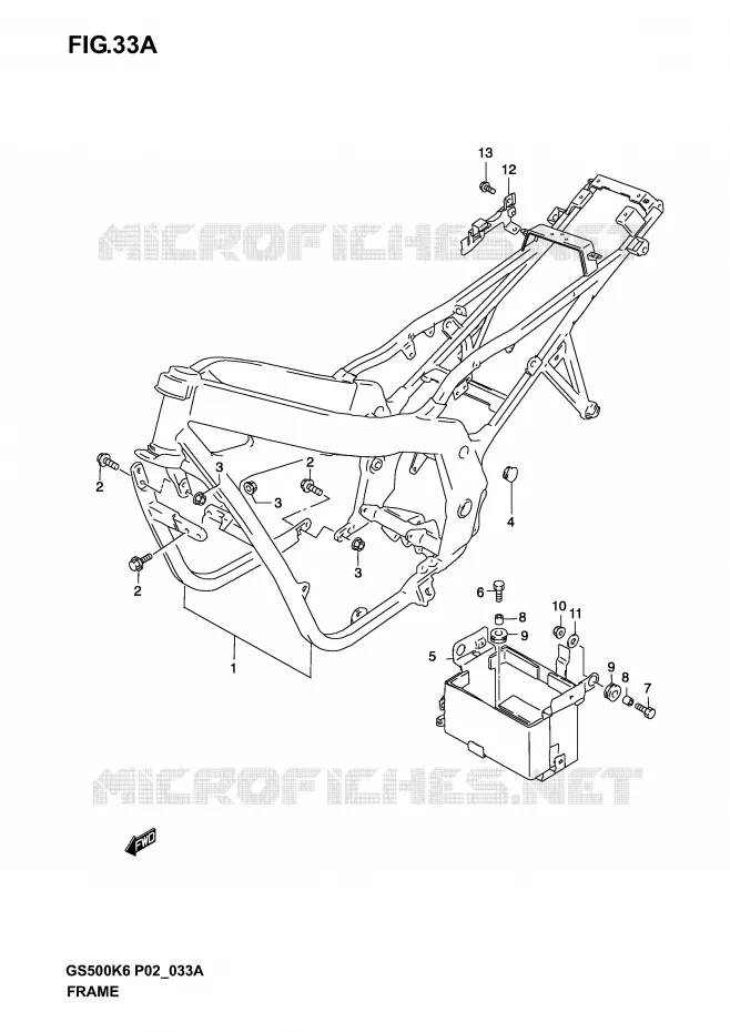 FRAME (MODEL K4/K5/K6) Suzuki MOTO 500 GS-E 2005  GS500K5(P19)
