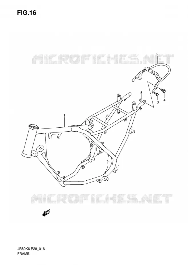 FRAME Suzuki MOTO 80 JR 2006  JR80K6(P28)
