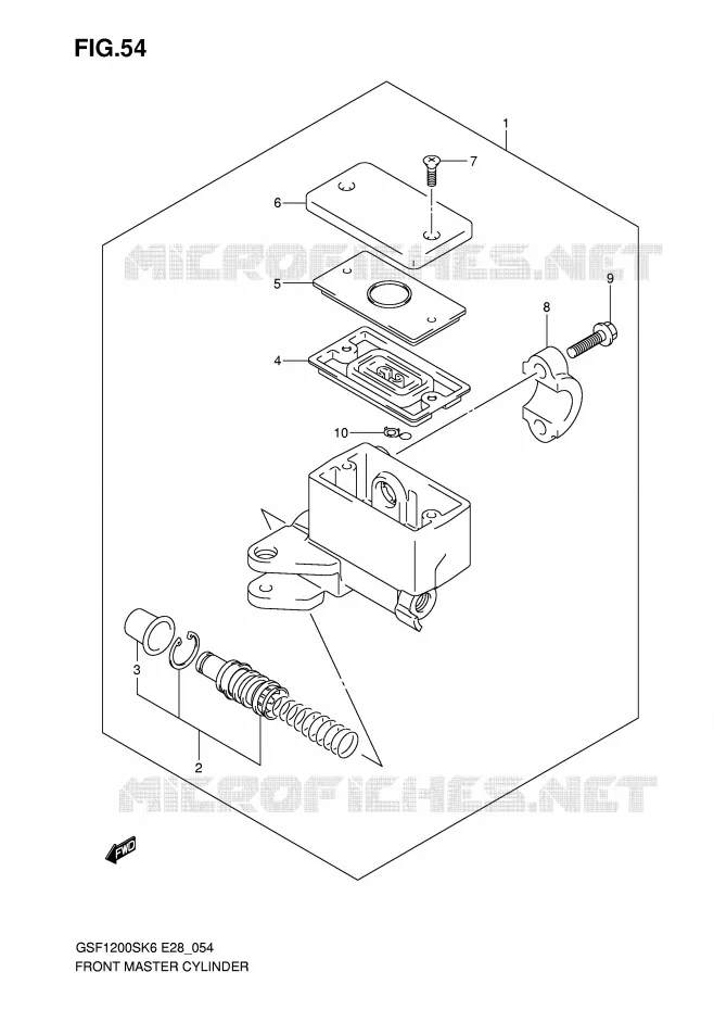 FRONT MASTER CYLINDER Suzuki MOTO 1200 BANDIT 2006  GSF1200SAK6(E28)